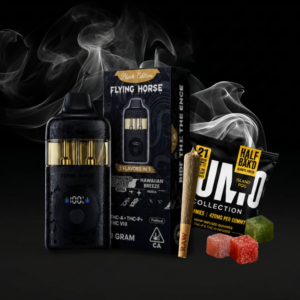 Vape Flying Horse Black Edition 9G - COMBO PAQ Gummies Pre-Roll