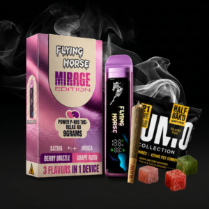 Vape Flying Horse Mirage Edition 9G - COMBO Pre-Roll PAQ Gummies